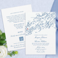 Portland Maine All-in-One QR code RSVP Wedding