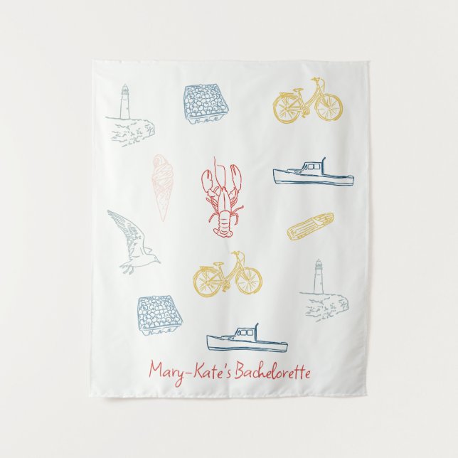 Portland, Maine Bachelorette  Tapestry (Front)