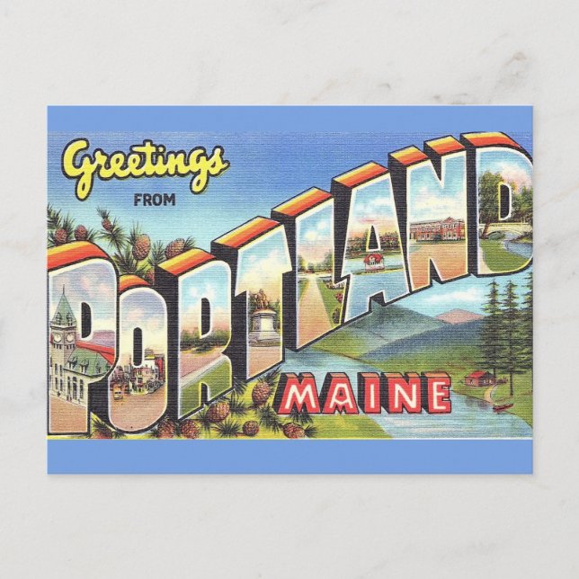 Portland Maine Greeting Postcard (Front)