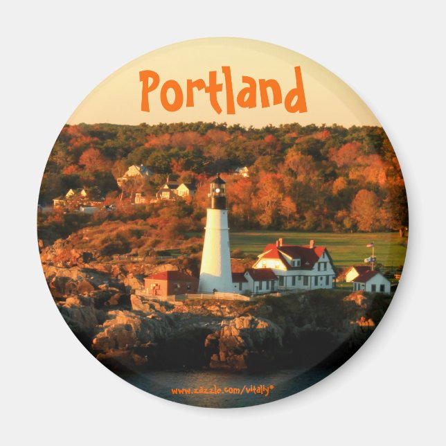 Portland Maine Lighthouse photography magnet (Front)