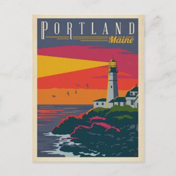 Portland  Maine | Lighthouse Postcard by AndersonDesignGroup at Zazzle