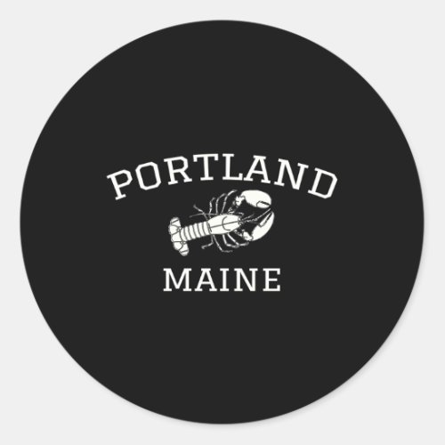 Portland Maine Lobster Product Classic Round Sticker