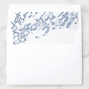 Portland Maine Map DIY Envelope Liner