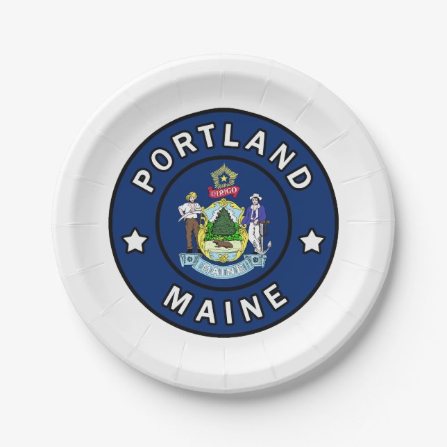 Portland Maine Paper Plates (Front)