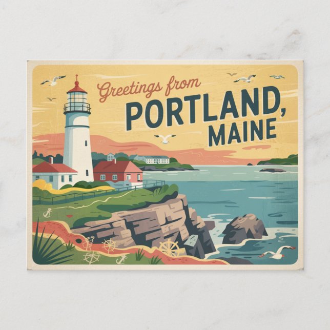 Portland Maine Postcard (Front)