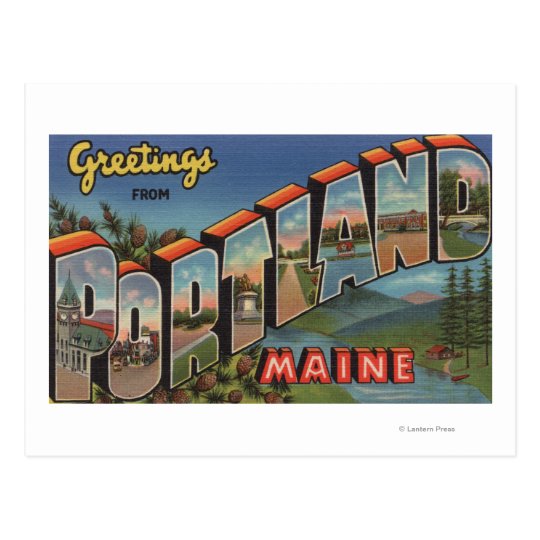 Portland, Maine (River Scene) Postcard | Zazzle.com