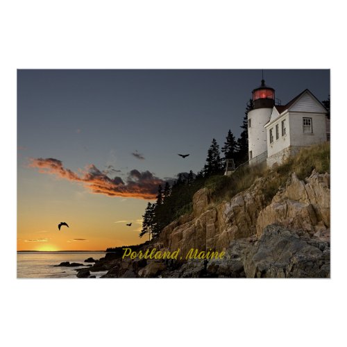 Portland Maine scenic photograph Poster