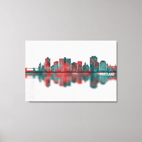 Portland Maine Skyline Canvas Print