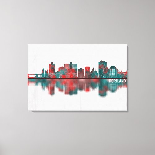 Portland Maine Skyline Canvas Print