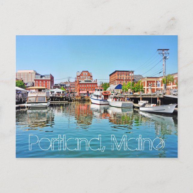 Portland, Maine, U.S.A. Postcard (Front)