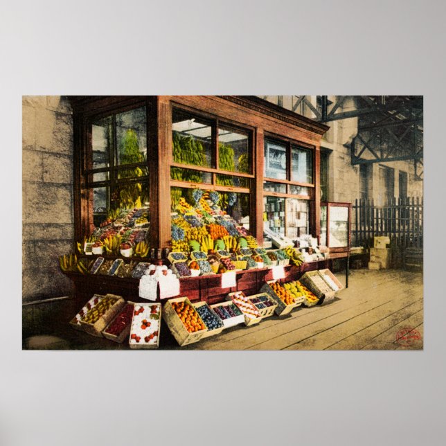 Portland, Maine Union Station Fruit Stand Poster (Front)