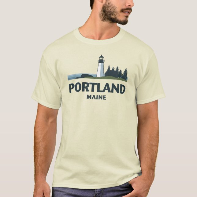 Portland Maine United States T-Shirt (Front)