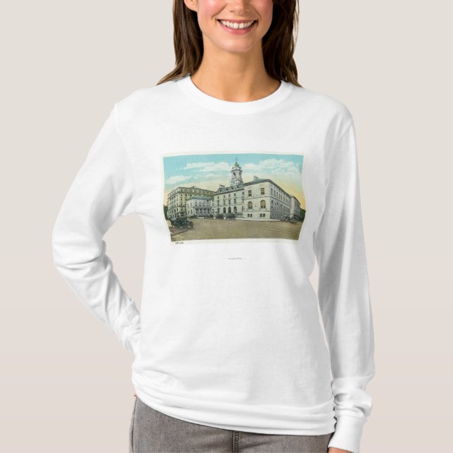 Portland, MaineExterior View of City Hall T-Shirt (Front)