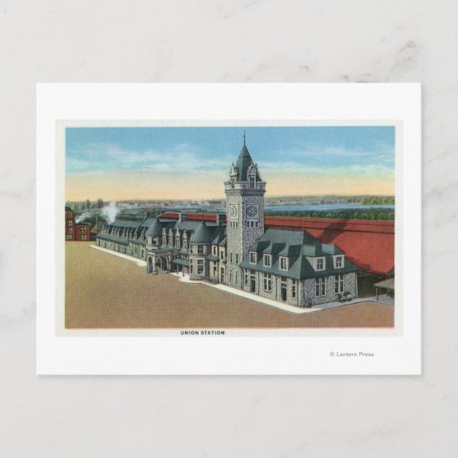 Portland, MaineExterior View of Union Station Postcard (Front)