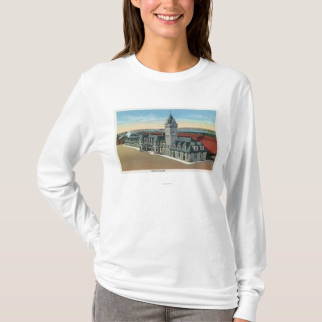 Portland, MaineExterior View of Union Station T-Shirt (Front)