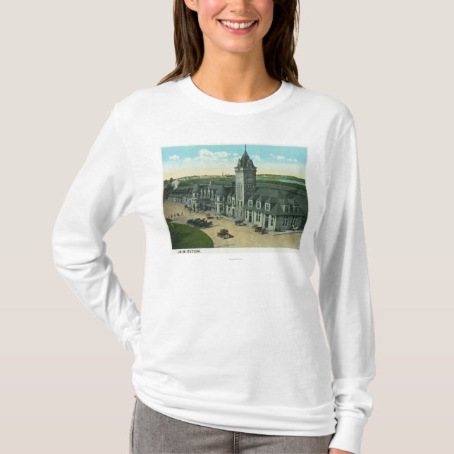 Portland, MaineExterior View of Union Station T-Shirt (Front)