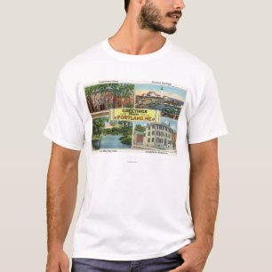 Portland, MaineGreetings From with Scenic T-Shirt