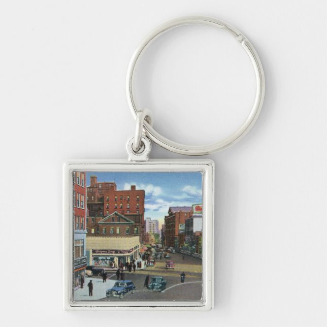 Portland, MaineView of Congress Square Keychain (Front)