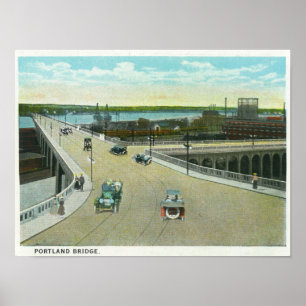 Portland, MaineView of the Longfellow Monument Poster