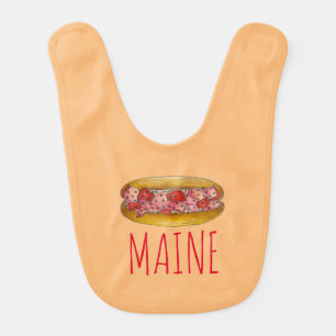 Portland ME Maine Lobster Roll Sandwich Seafood Baby Bib