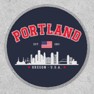 Portland Modern Skyline city Patch