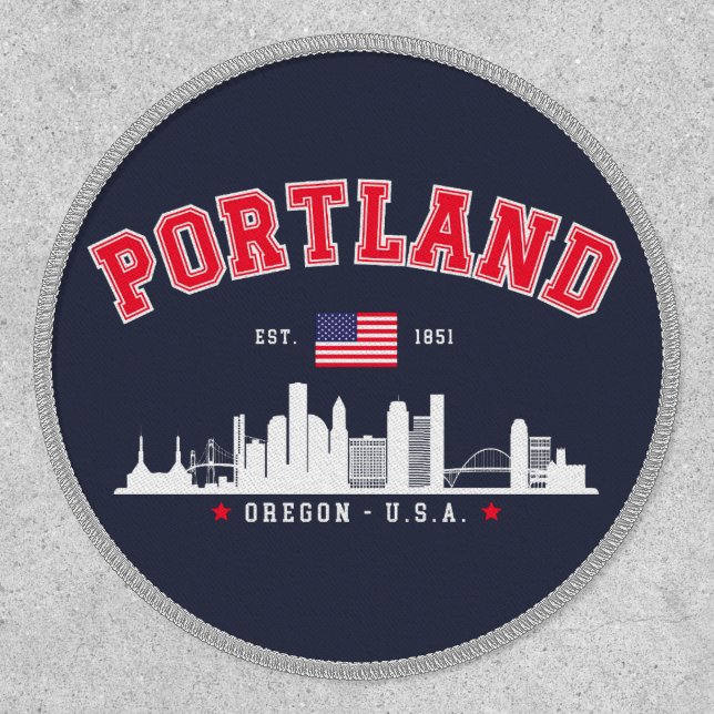 Portland Modern Skyline city Patch (Front)