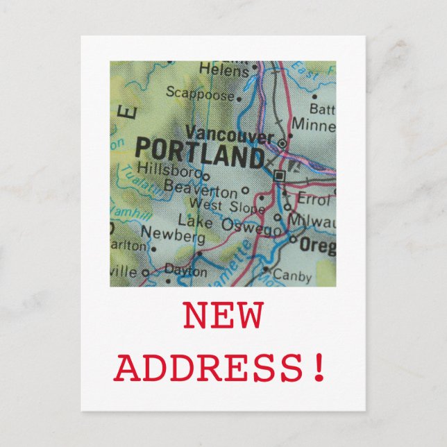 Portland New Address announcement Postcard (Front)