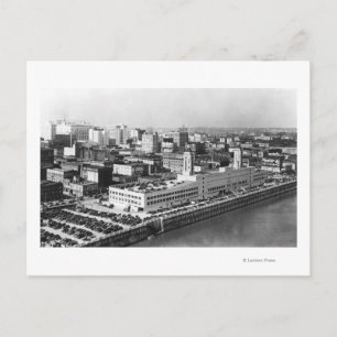 Portland, OR Aerial View from Hawthorne Bridge Postcard