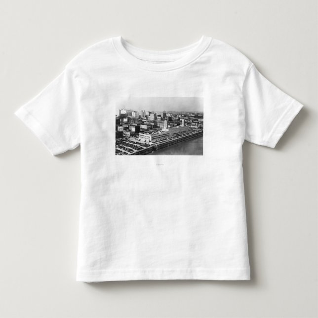 Portland, OR Aerial View from Hawthorne Bridge Toddler T-shirt (Front)