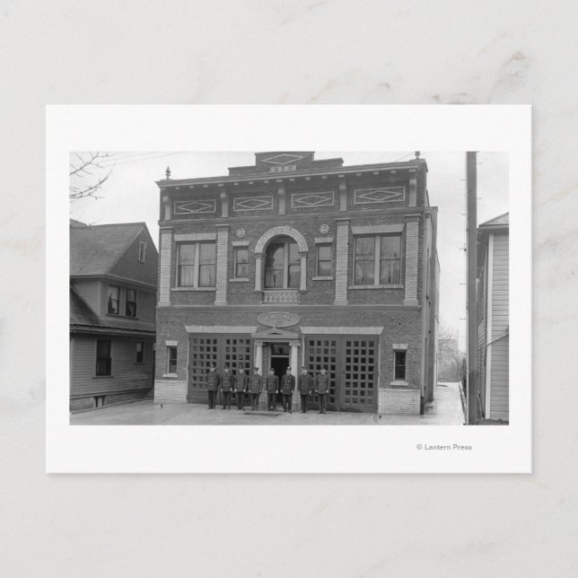 Portland, OR Fire Station #17 View Photograph Postcard (Front)