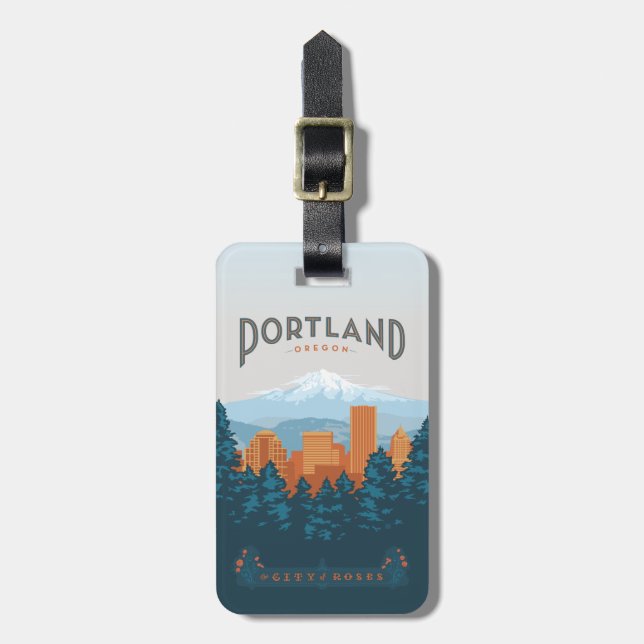 Portland, OR Luggage Tag (Front Vertical)