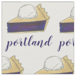 Portland OR Oregon Marionberry Berry Pie Slice Fabric