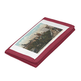 Portland OR, Panorama Downtown 1920s Vintage Style Trifold Wallet