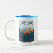 Portland, OR Two-Tone Coffee Mug (Left)