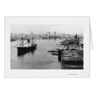 Portland, OR View Lumber Wharf and Ocean Liner
