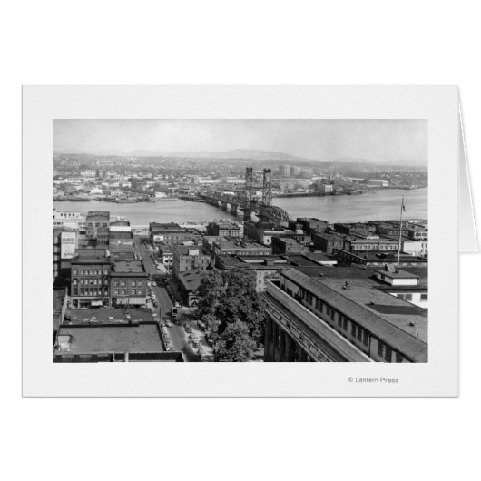 Portland, OR View of City and Hawthorne Bridge (Front Horizontal)