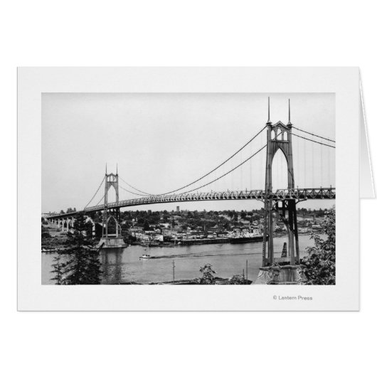 Portland, OR View of St. John Bridge over (Front Horizontal)
