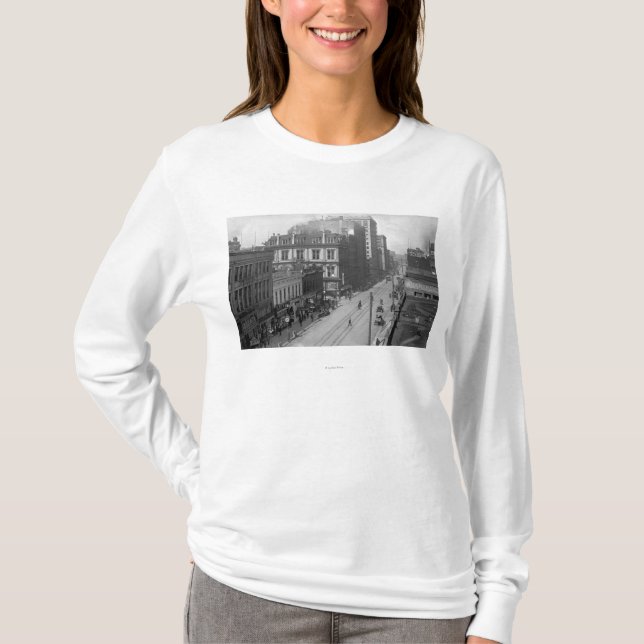Portland, OR View of Third Street Photograph T-Shirt (Front)