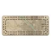 Portland, Or Wood Cribbage Board (Front (Horizontal))