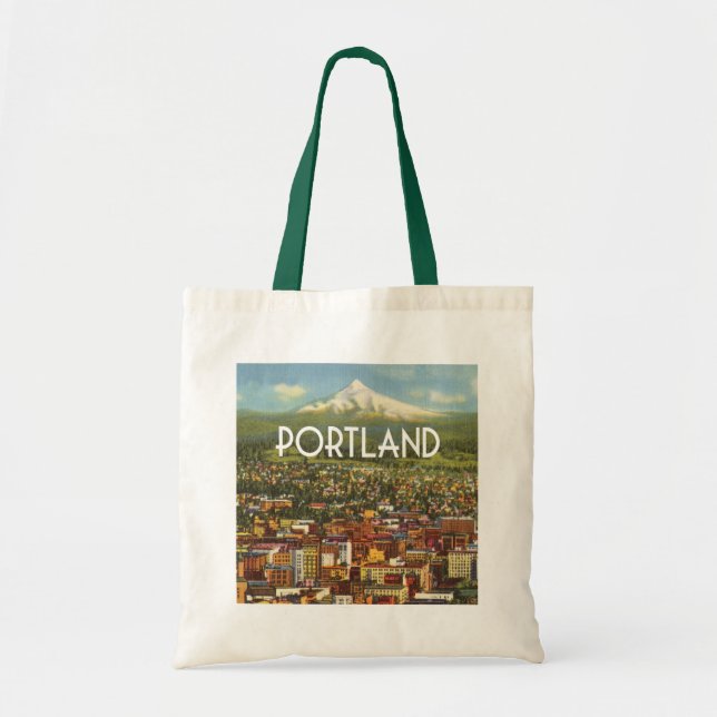 Portland, Oregan vintage city scene Tote Bag (Front)