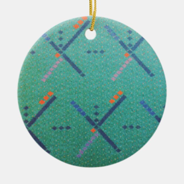 Portland Oregon Airport Carpet Ceramic Ornament (Front)