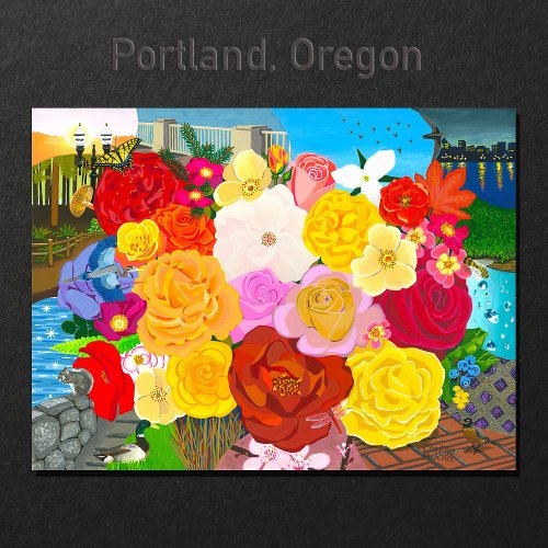 Portland Oregon Blank Any Occasion  Card