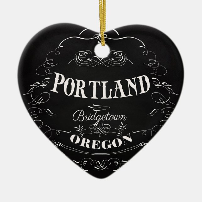 Portland, Oregon - Bridgetown Ceramic Ornament (Front)