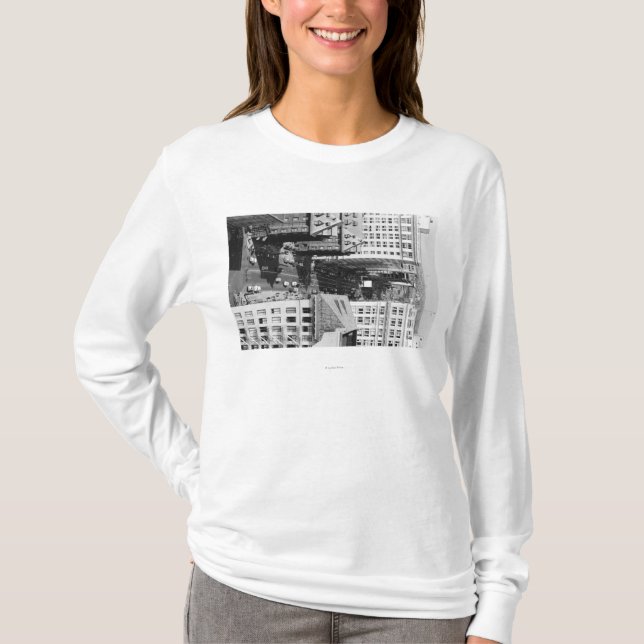 Portland, Oregon City View of 6th Avenue T-Shirt (Front)