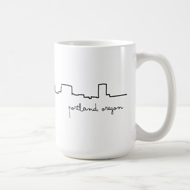 Portland, Oregon Cityscape Love Mug (Right)