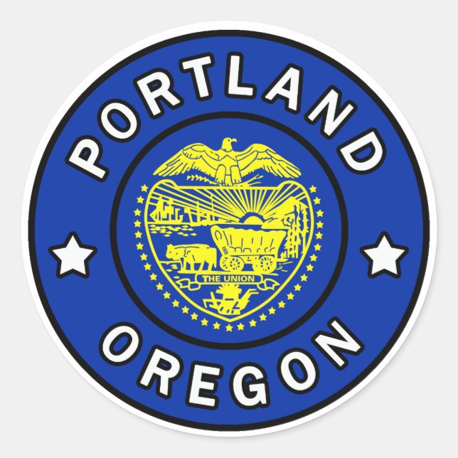 Portland Oregon Classic Round Sticker (Front)