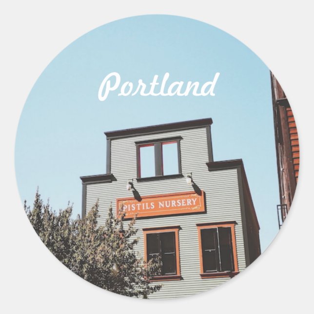 Portland Oregon  Classic Round Sticker (Front)