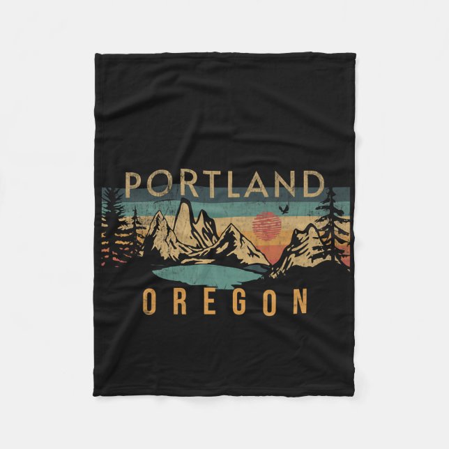 Portland Oregon  Fleece Blanket (Front)
