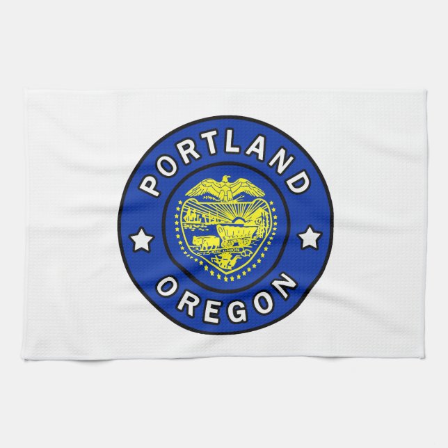Portland Oregon Kitchen Towel (Horizontal)