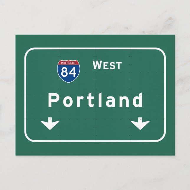 Portland Oregon or Interstate Highway Freeway : Postcard (Front)